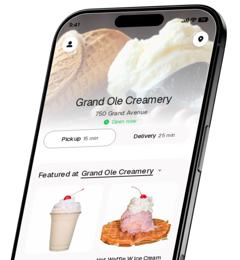 Grand Ole Creamery app preview